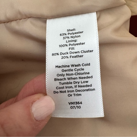 Talbots Satin Champagne Puffer Vest - Picture 7 of 8